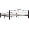 vidaXL Bed Frame without Mattress Black Metal 200x200 cm