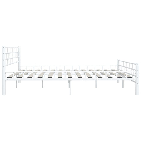 285301 vidaXL Bed Frame White Metal 200x200 cm