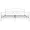 vidaXL Bed Frame with Headboard White 160x200 cm Metal