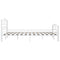 vidaXL Bed Frame with Headboard White 160x200 cm Metal