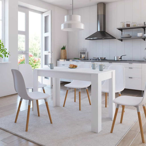 vidaXL Dining Table White 120x60x76 cm Engineered Wood