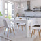 vidaXL Dining Table White 120x60x76 cm Engineered Wood