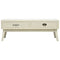 vidaXL Coffee Table with 2 Drawers Carving Grey 110x50x40 cm Wood