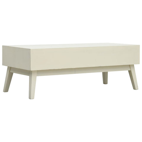 vidaXL Coffee Table with 2 Drawers Carving Grey 110x50x40 cm Wood