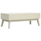 vidaXL Coffee Table with 2 Drawers Carving Grey 110x50x40 cm Wood
