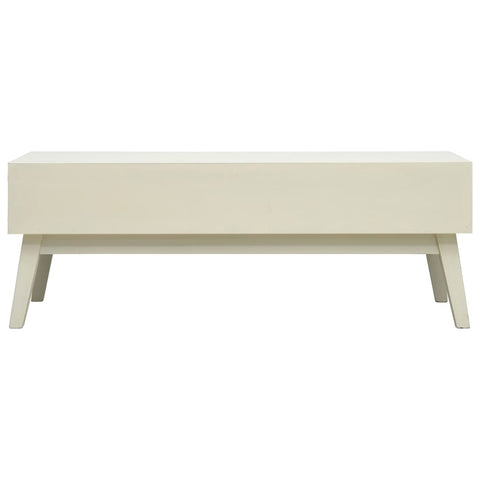 vidaXL Coffee Table with 2 Drawers Carving Grey 110x50x40 cm Wood