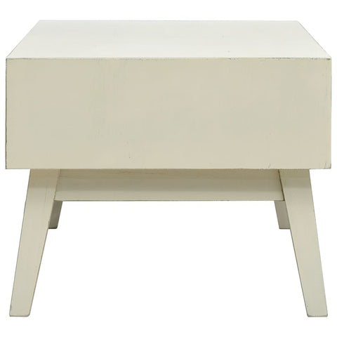 vidaXL Coffee Table with 2 Drawers Carving Grey 110x50x40 cm Wood