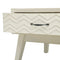 vidaXL Coffee Table with 2 Drawers Carving Grey 110x50x40 cm Wood