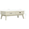 vidaXL Coffee Table with 2 Drawers Carving Grey 110x50x40 cm Wood