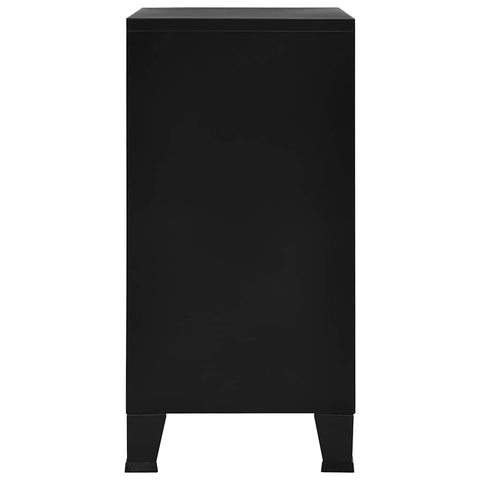 vidaXL Industrial Storage Chest Black 75x40x80 cm Steel