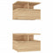 vidaXL Floating Nightstands 2 pcs Sonoma Oak 40x31x27cm Engineered Wood