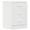 vidaXL Bedside Cabinet White 38x35x56 cm Engineered Wood