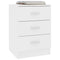 vidaXL Bedside Cabinet White 38x35x56 cm Engineered Wood