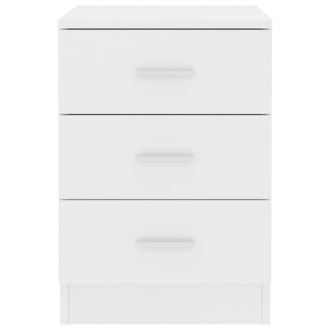 vidaXL Bedside Cabinet White 38x35x56 cm Engineered Wood