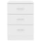 vidaXL Bedside Cabinet White 38x35x56 cm Engineered Wood