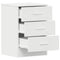 vidaXL Bedside Cabinet White 38x35x56 cm Engineered Wood