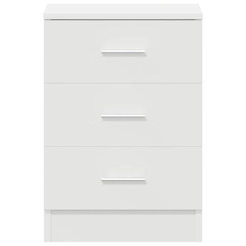 vidaXL Bedside Cabinet White 38x35x56 cm Engineered Wood