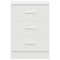 vidaXL Bedside Cabinet White 38x35x56 cm Engineered Wood