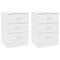 vidaXL Bedside Cabinets 2 pcs White 38x35x56 cm Engineered Wood