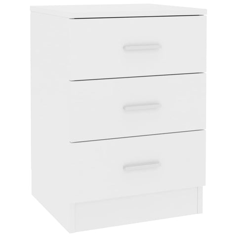 vidaXL Bedside Cabinets 2 pcs White 38x35x56 cm Engineered Wood