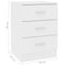 vidaXL Bedside Cabinets 2 pcs White 38x35x56 cm Engineered Wood
