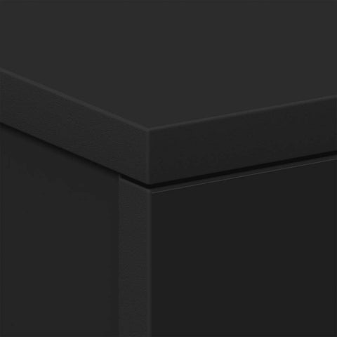 vidaXL Bedside Cabinet Black 38x35x56 cm Engineered Wood
