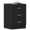 vidaXL Bedside Cabinets 2 pcs Black 38x35x56 cm Engineered Wood