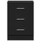 vidaXL Bedside Cabinets 2 pcs Black 38x35x56 cm Engineered Wood