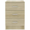 vidaXL Bedside Cabinet Sonoma Oak 38x35x56 cm Engineered Wood