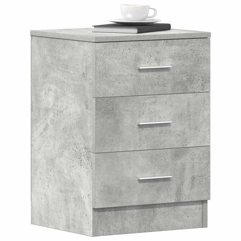 vidaXL Bedside Cabinet Concrete Grey 38x35x56 cm Engineered Wood