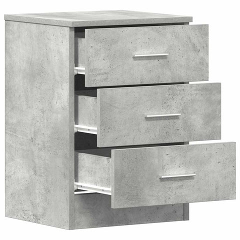 vidaXL Bedside Cabinet Concrete Grey 38x35x56 cm Engineered Wood