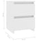 vidaXL Bedside Cabinet White 30x30x40 cm Engineered Wood