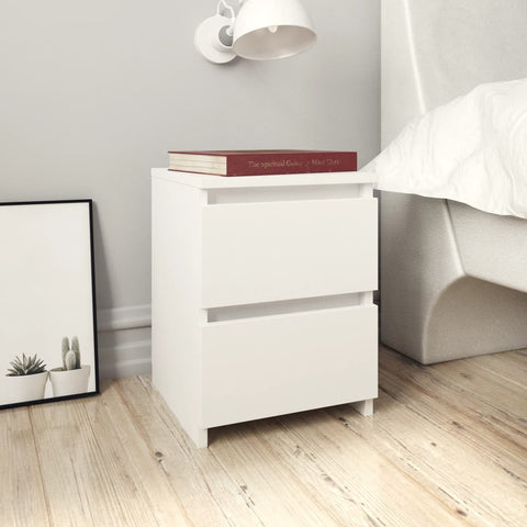 vidaXL Bedside Cabinet White 30x30x40 cm Engineered Wood