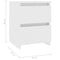 vidaXL Bedside Cabinets 2 pcs White 30x30x40 cm Engineered Wood