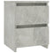 vidaXL Bedside Cabinet Concrete Grey 30x30x40 cm Engineered Wood