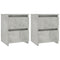 vidaXL Bedside Cabinets 2 pcs Concrete Grey 30x30x40 cm Engineered Wood
