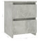 vidaXL Bedside Cabinets 2 pcs Concrete Grey 30x30x40 cm Engineered Wood