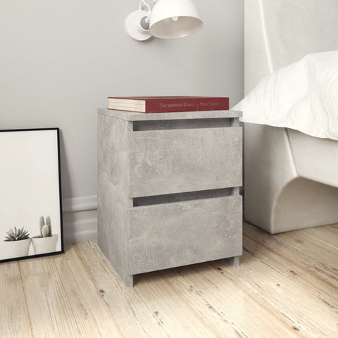 vidaXL Bedside Cabinets 2 pcs Concrete Grey 30x30x40 cm Engineered Wood