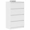 vidaXL Sideboard High Gloss White 60x35x98.5 cm Engineered Wood