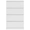 vidaXL Sideboard High Gloss White 60x35x98.5 cm Engineered Wood