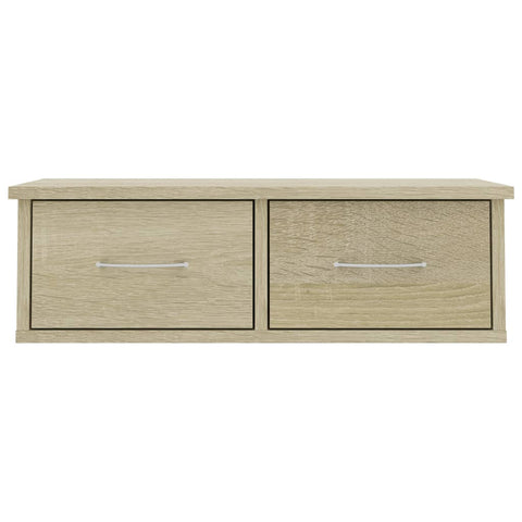 vidaXL Wall-mounted Drawer Shelf Sonoma Oak 60x26x18.5 cm Engineered Wood
