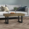 vidaXL Coffee Table Dark Brown and Black 90x45x40 cm MDF and Iron