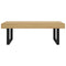 vidaXL Coffee Table Light Brown and Black 120x60x40 cm MDF and Iron