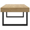 vidaXL Coffee Table Light Brown and Black 120x60x40 cm MDF and Iron