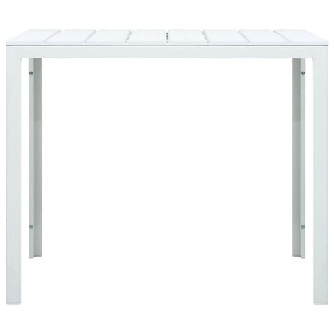 vidaXL Coffee Table White 78x78x74 cm HDPE Wood Look