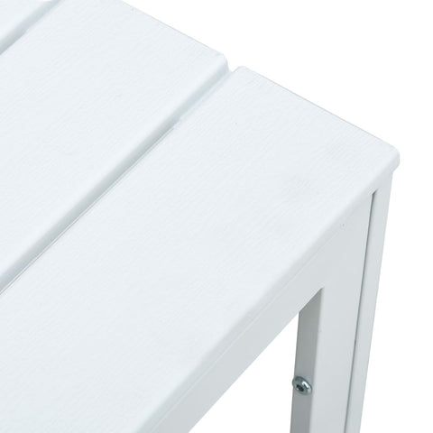 vidaXL Coffee Table White 78x78x74 cm HDPE Wood Look