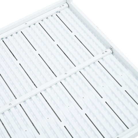 vidaXL Coffee Table White 78x78x74 cm HDPE Wood Look