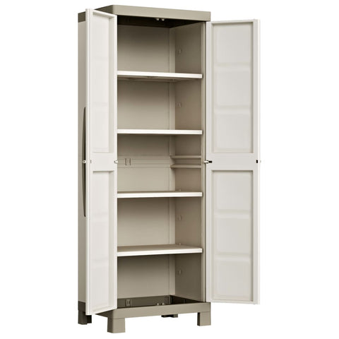 Keter Storage Cabinet with Shelves Excellence Beige and Taupe 182 cm