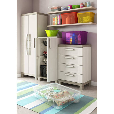 Keter Storage Cabinet with Shelves Excellence Beige and Taupe 182 cm