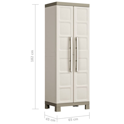 Keter Storage Cabinet with Shelves Excellence Beige and Taupe 182 cm